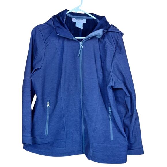 Free Country Women's Super Softshell Jacket, Size XL, Purple (Removable Hood) - Picture 4 of 9